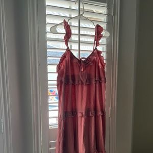 J. Crew Tiered Knit Keyhole Maxi Dress, Weathered Rose NWT